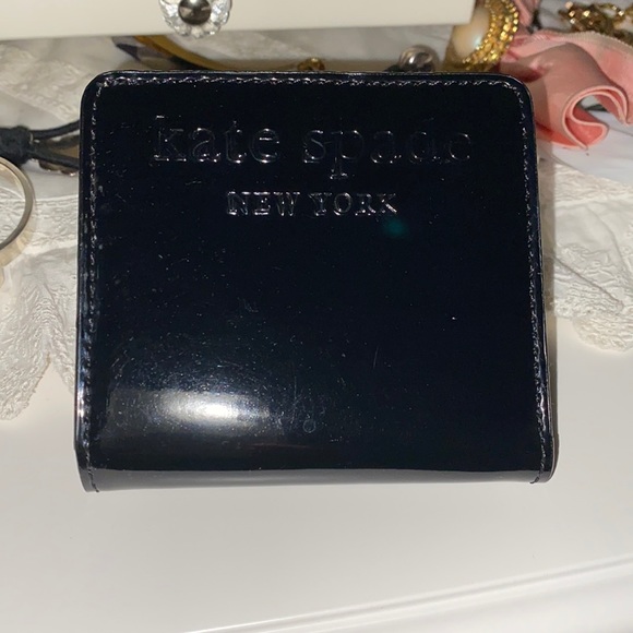 kate spade Handbags - ♠️Kate Spade black patent leather wallet w/gold